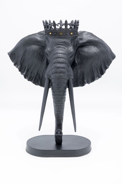 Deko Objekt Elephant Royal Schwarz 57cm