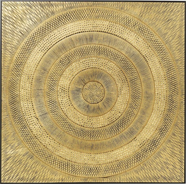 Objektbild Art Circle Gold 120x120cm