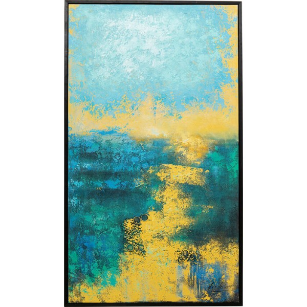 Leinwandbild Jardin Blau 125x215cm