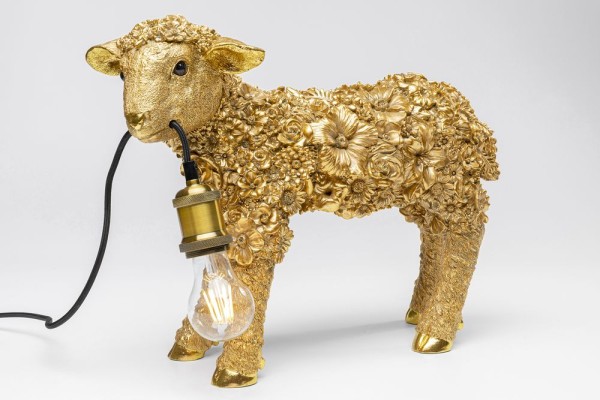 Tischleuchte Animal Flower Sheep Gold