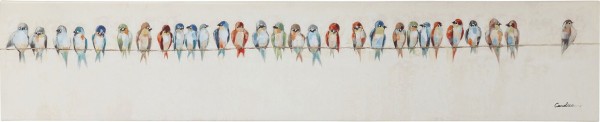 Bild Touched Birds Meeting 150x30cm