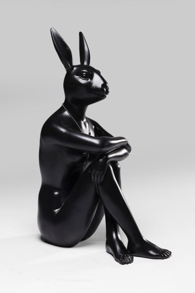 Deko Figur Gangster Rabbit Schwarz