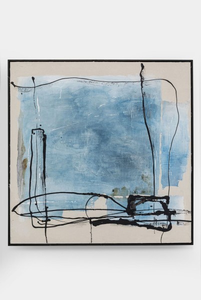 Gerahmtes Bild Dust Blau 100x100cm