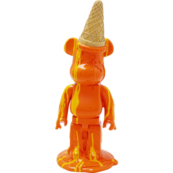 Deko Figur Gelato Bear Orange 40cm