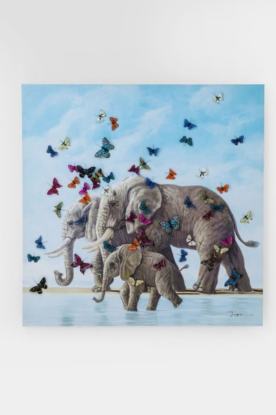 Bild Touched Elefants with Butterflies