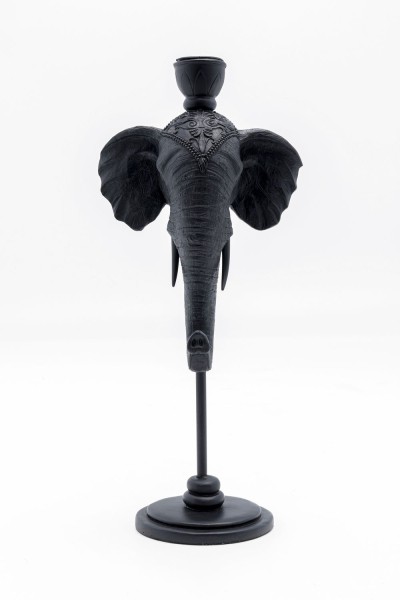 Kerzenständer Elephant Head Schwarz 36