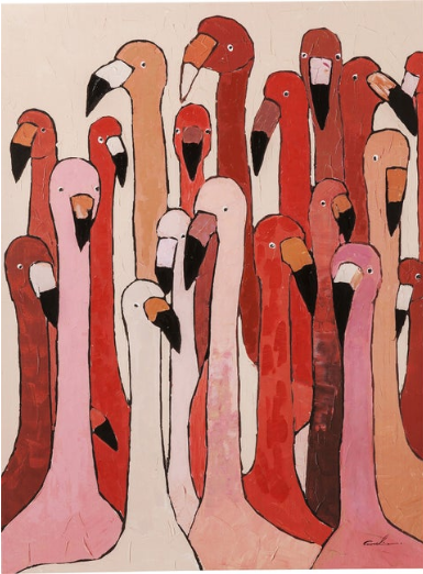 Bild Touched Flamingo Meeting 90x120cm