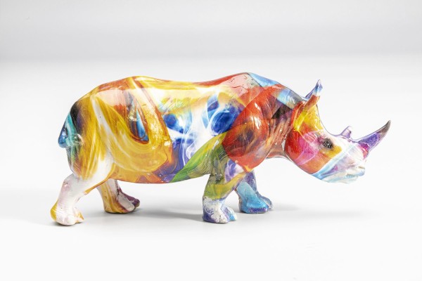 Deko Figur Colored Rhino 17cm