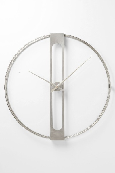 Wanduhr Clip Silber Ø60cm