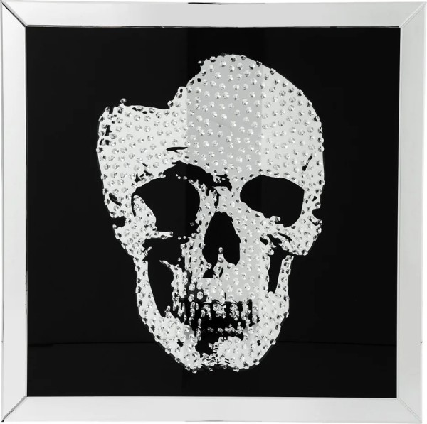 Bild Frame Mirror Skull 100x100 cm