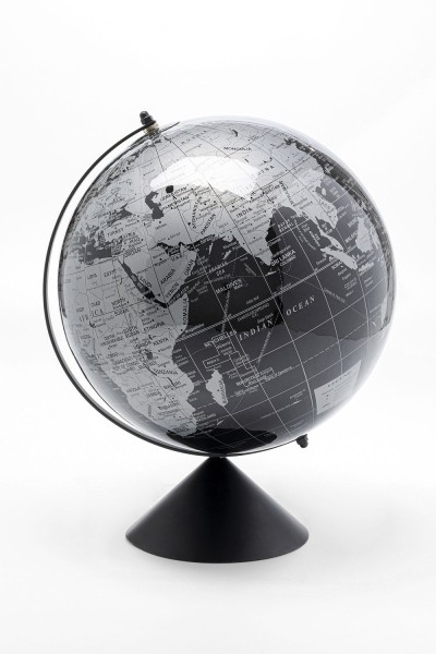 Deko Objekt Globe Top Schwarz 40cm