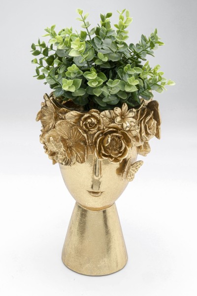 Deko Vase Flowercrown Gold 20cm