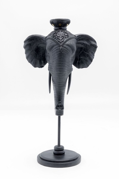 Kerzenständer Elephant Head Schwarz 49