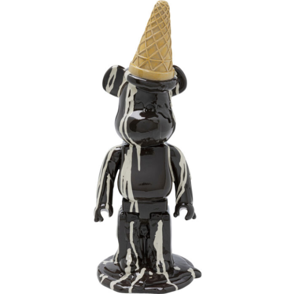 Deko Figur Gelato Bear Schwarz 40cm