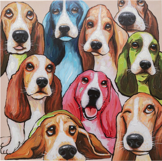 Leinwandbild Doggy Eyes 100x100cm